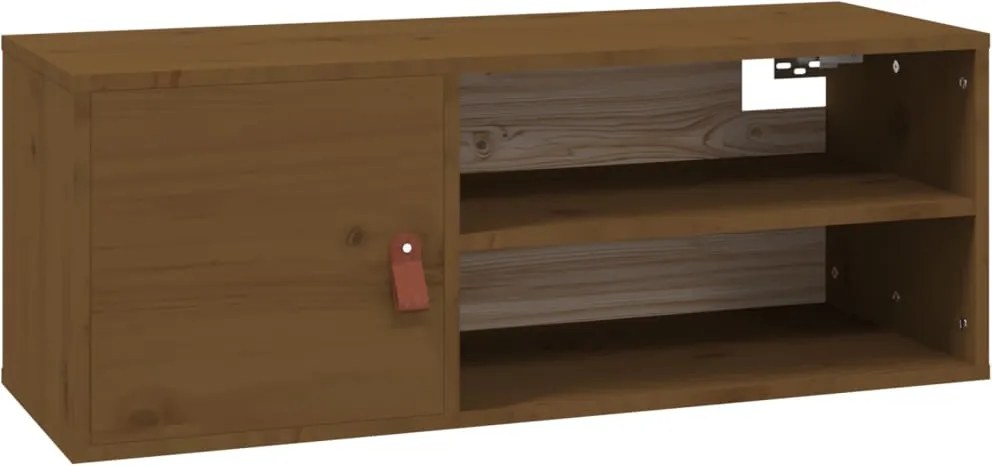 vidaXL mézbarna tömör fenyőfa faliszekrény 80 x 30 x 30 cm