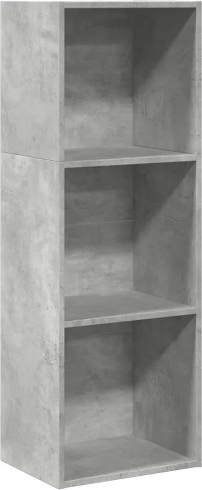 vidaXL betonszürke szerelt fa könyvespolc 40 x 30 x 114 cm