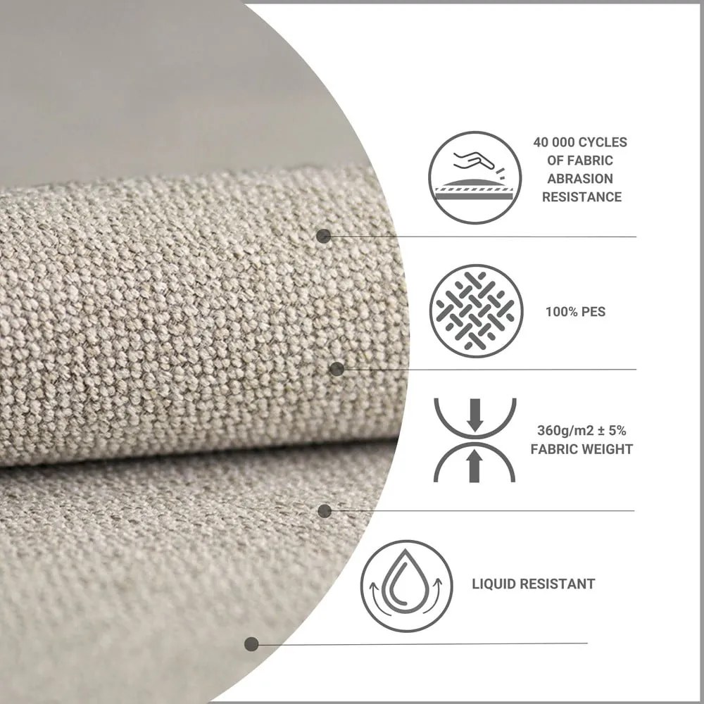 Bézs ágyneműtartós boxspring ágy 140x200 cm Novento – Maison de Rêve