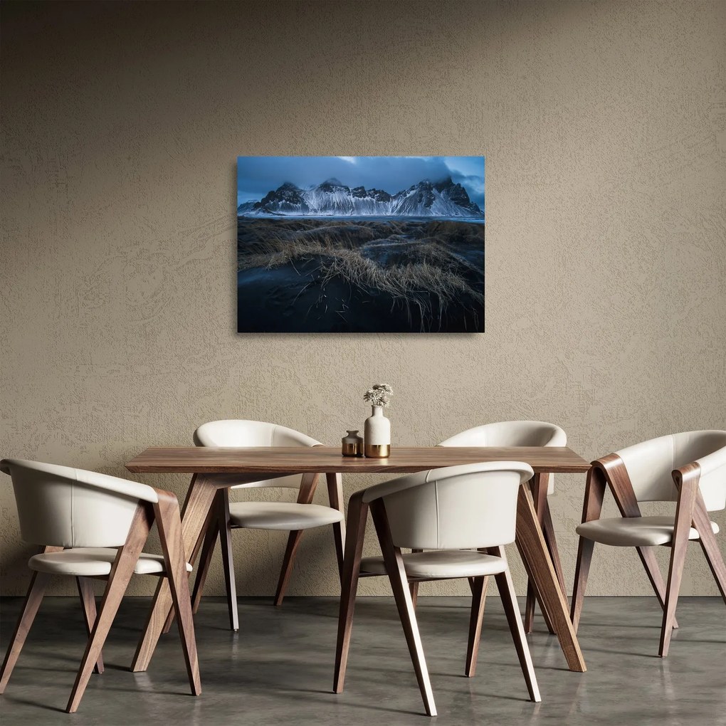 Kép az izlandi csúcsokról (üvegen) (70x50 cm)