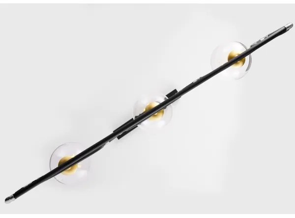 Jupiter 1990 - Csillár zsinóron HANZA 3xG9/10W/230V fekete/arany