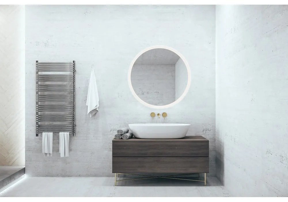 Fali tükör világítással ø 60 cm Aurora – Mirrors and More