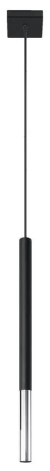Sollux SL.0885 - Csillár zsinóron MOSAIC 1xG9/12W/230V fekete/króm SL.0885