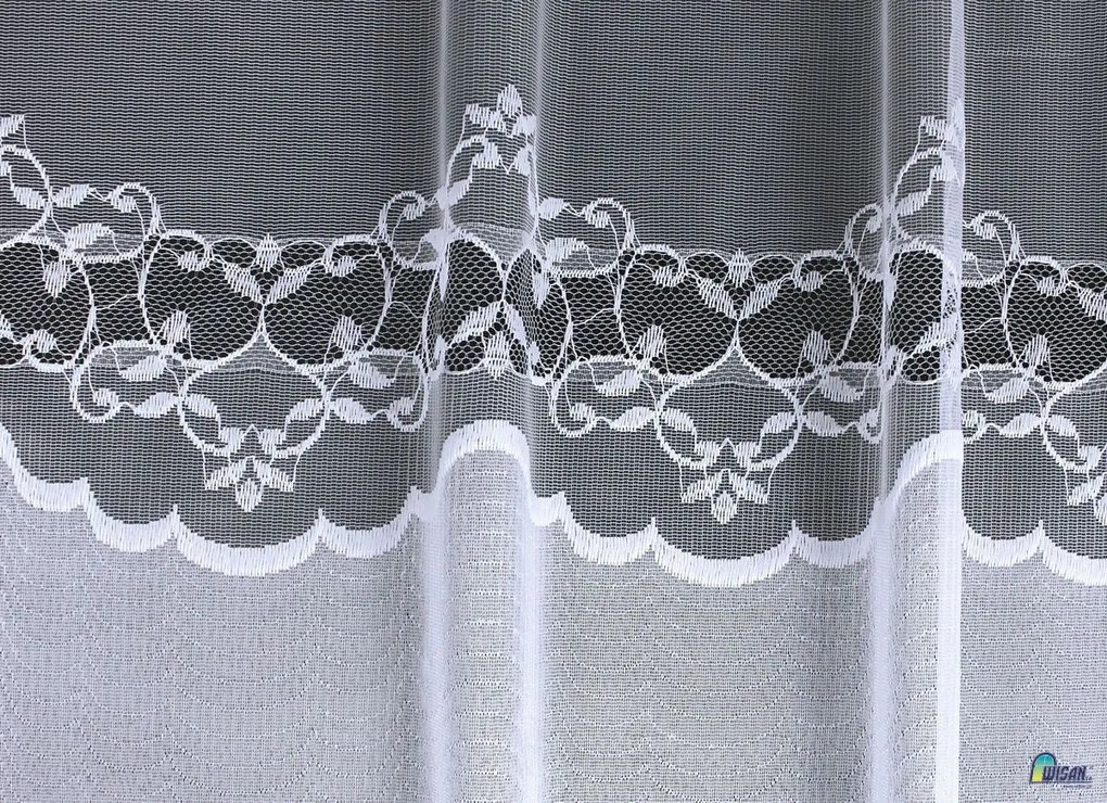 Mg Függöny jacquard 573/107 Fehér 300x250 szalaggal