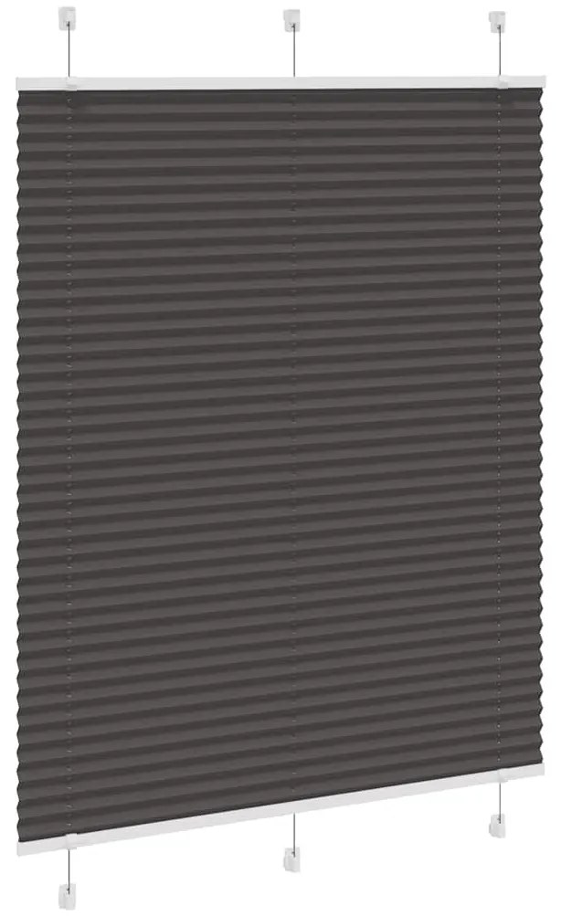 pliszírozott redőny fekete 110x100 cm szövetszélesség 109,4 cm