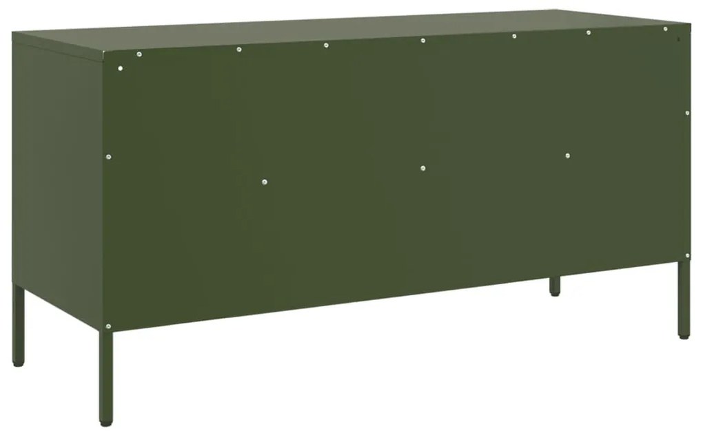 olívazöld acél TV-szekrény 100,5 x 39 x 50,5 cm