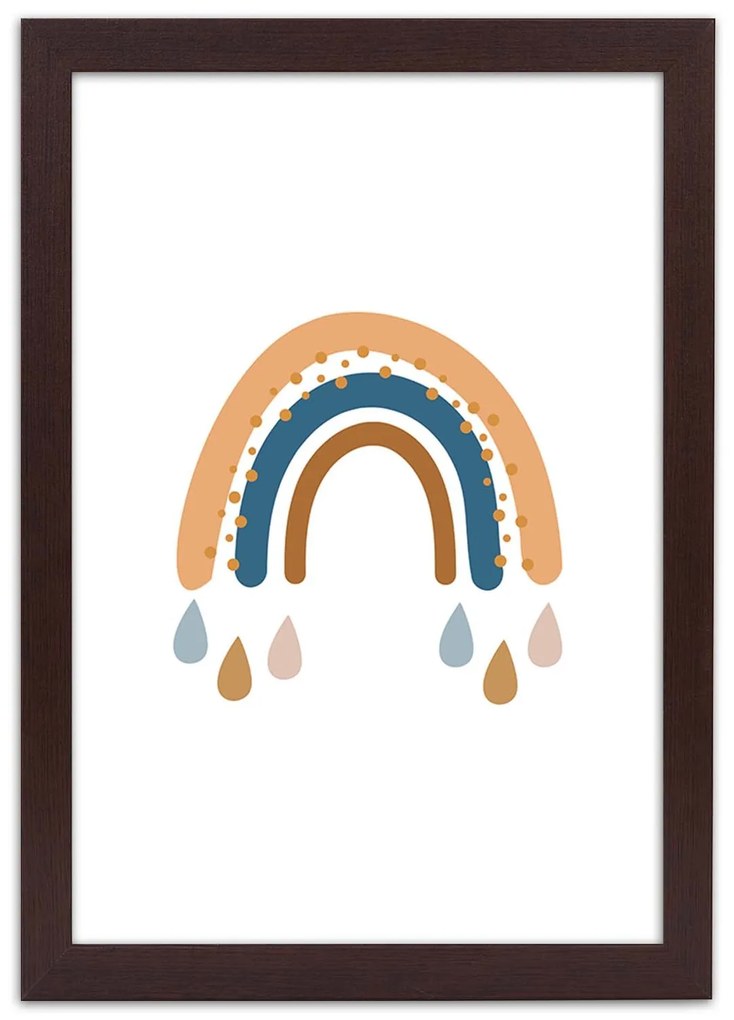 Gario Poszter Szivárványos idojárás A keret színe: Barna, Méret: 60 x 90 cm
