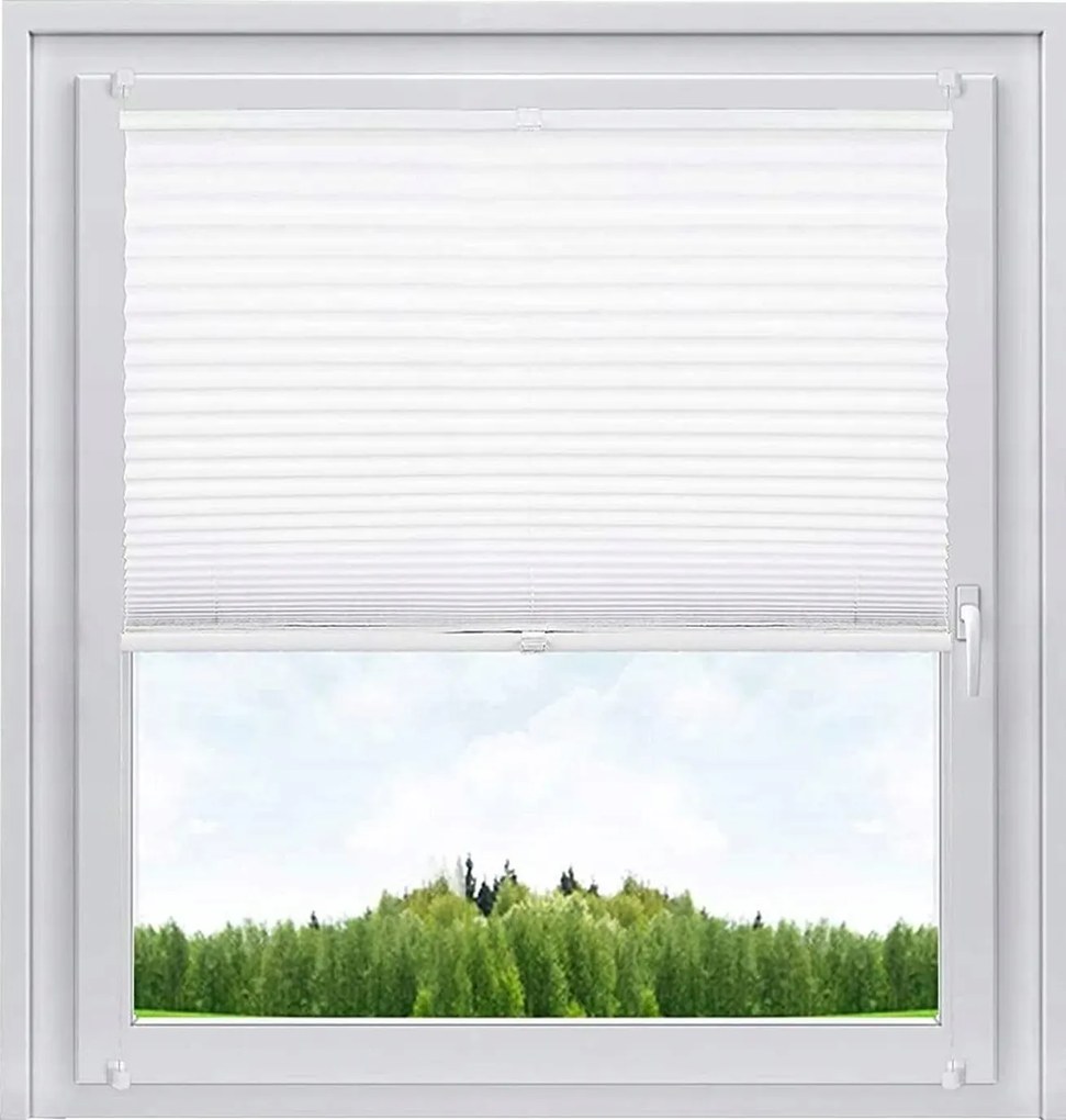 Pliszírozott Roló Fehér Non-invazív Redőny 50 x 100 cm