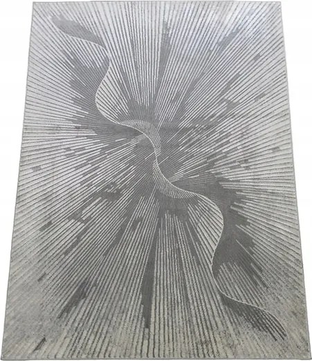 Szőnyeg 140x190 Modern Nappaliba Szürke Kétszintes