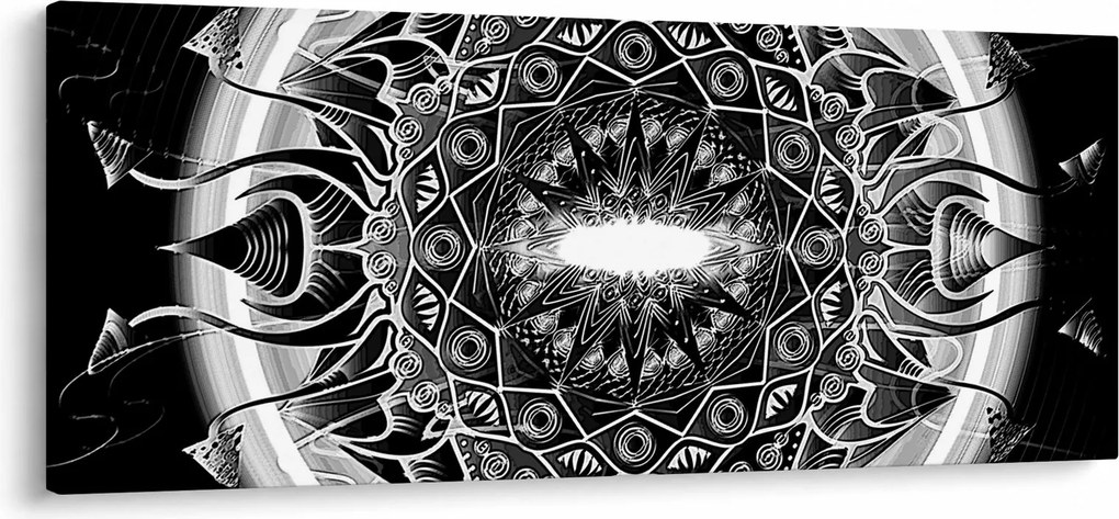 Fekete-fehér díszek képe (120x50 cm)