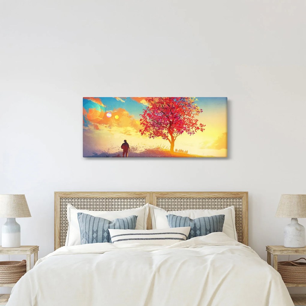 Egy fa képe a dombon (120x50 cm)