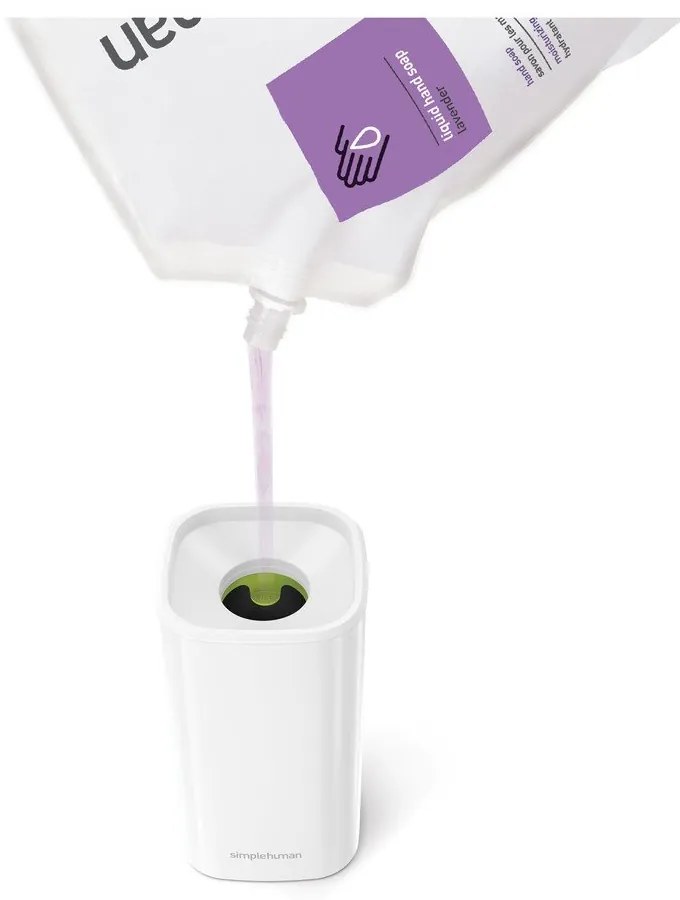 Fehér acél szappanadagoló 295 ml Pulse – simplehuman