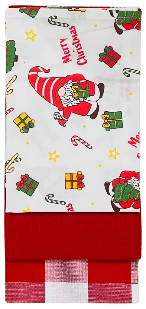 Konyharuhák karácsonyi Christmas piros 45x70cm 3db TiaHome