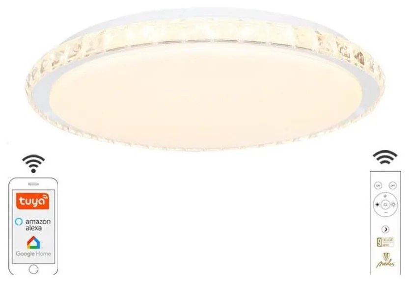 NEDES LED Dimmelhető mennyezeti lámpa LED/48W/230V 2700-6500K Wi-Fi Tuya + távirányító ND3328