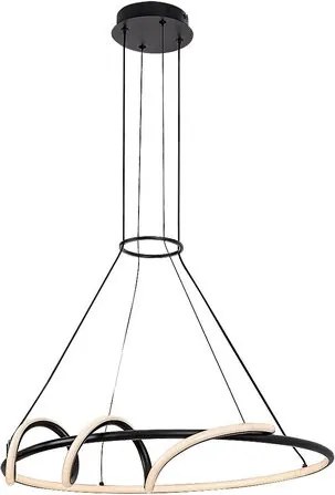 RÁBALUX 72022 MENAZI Modern Led Függesztett Lámpa Fekete IP20