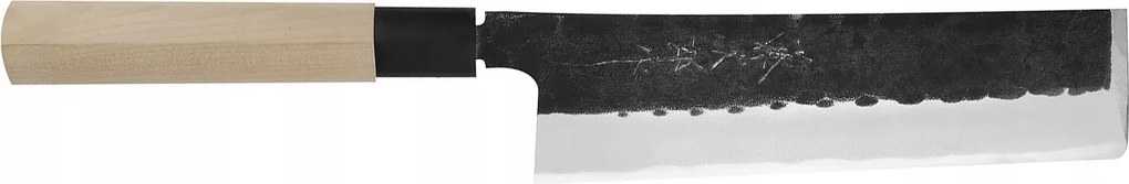 Japán kés Usuba 195 Tojiro Black Hammered Shirogami#2 F-1128