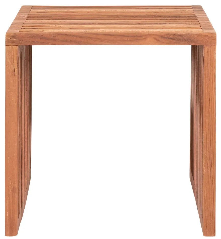 Pego kisasztal, teak fa, natúr, 40x40x40 cm