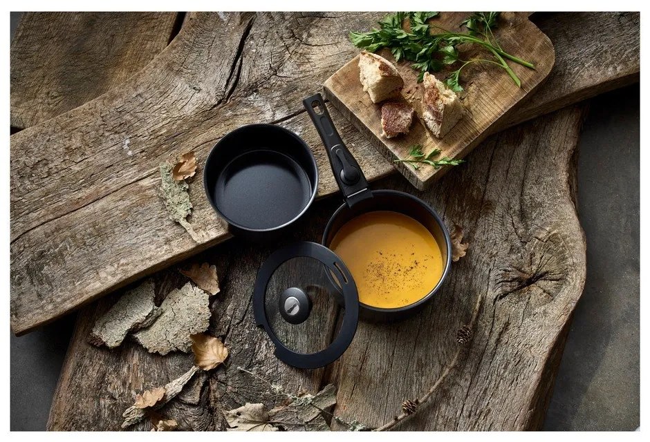 Alumínium lábas készlet levehető nyéllel, fedővel, tapadásmentes felülettel, 2 db-os 2,4 l – Holm