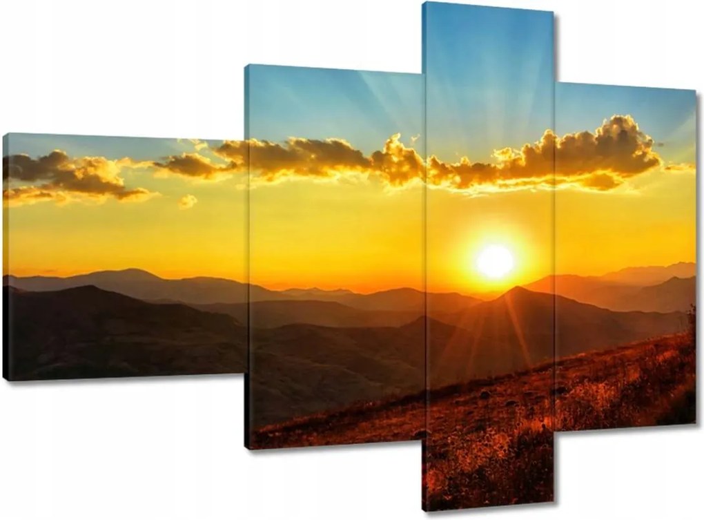 Vászonkép 100x70 Gyönyörű naplemente