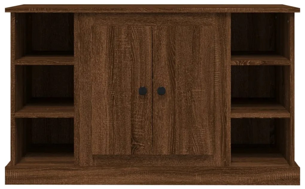 barna tölgy színű szerelt fa tálalószekrény 100x35,5x60 cm