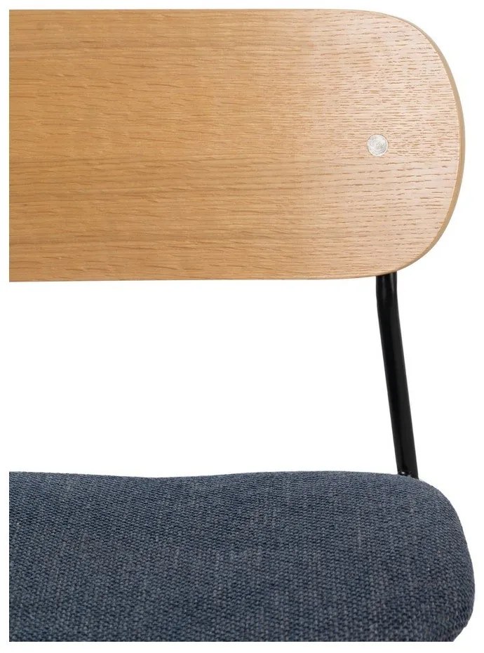 Kék-natúr színű étkezőszék szett 4 db-os Moe – Ixia