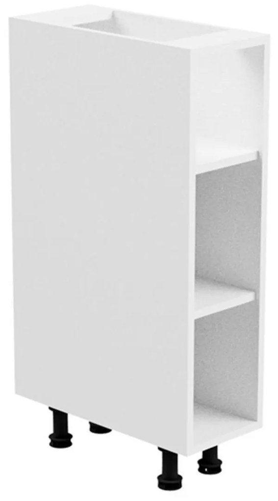 AURORA A fehér mdf alsó polcos konyhaszekrény 20 cm