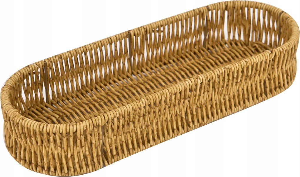 Ovális kosár 31x11,5x6 cm világos barna 7773