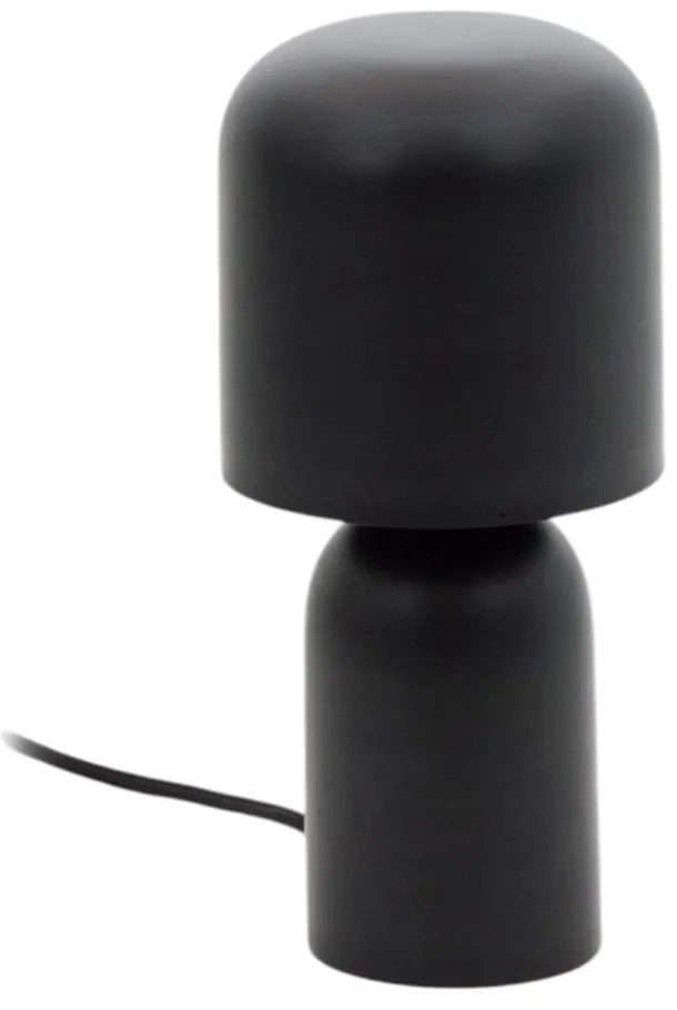 Fekete asztali lámpa fém búrával (magasság 28 cm) Monze – Kave Home
