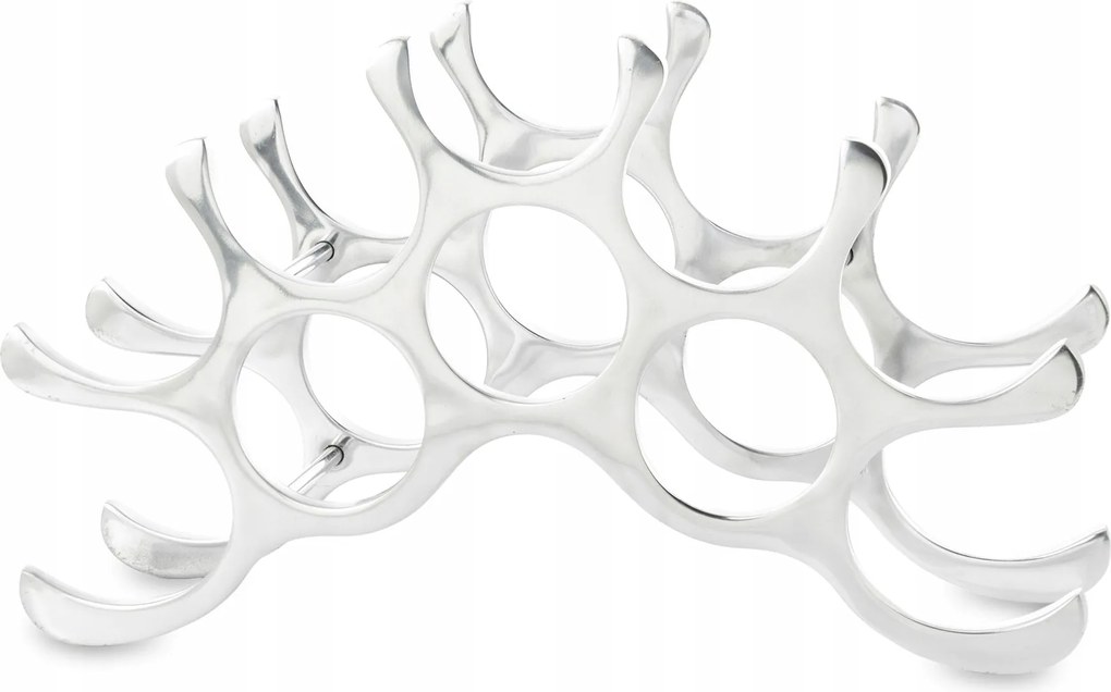 Bortartó állvány ezüst fém nagy 10 palack