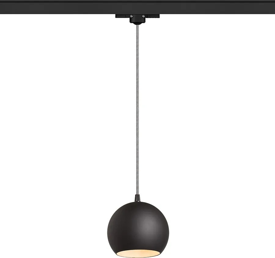 RENDL COPA háromáramkörös sínre fekete üveg 230V LED E27 11W