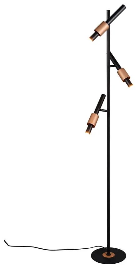 Fekete-bronzszínű LED állólámpa (magasság 150 cm) Ikaris – Trio Select
