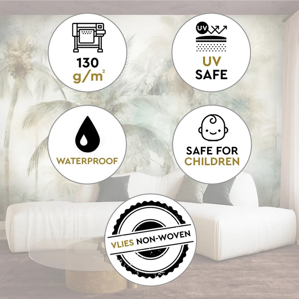 Gario Fotótapéta Vintage trópusi pálmafák Anyag: Vlies, Méret: 100 x 70 cm