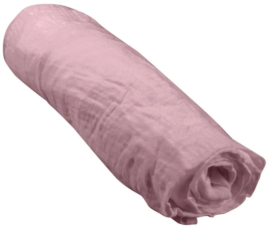 Gumis muszlin gyerek lepedő babaágyhoz 70x140 cm – Bébé Douceur