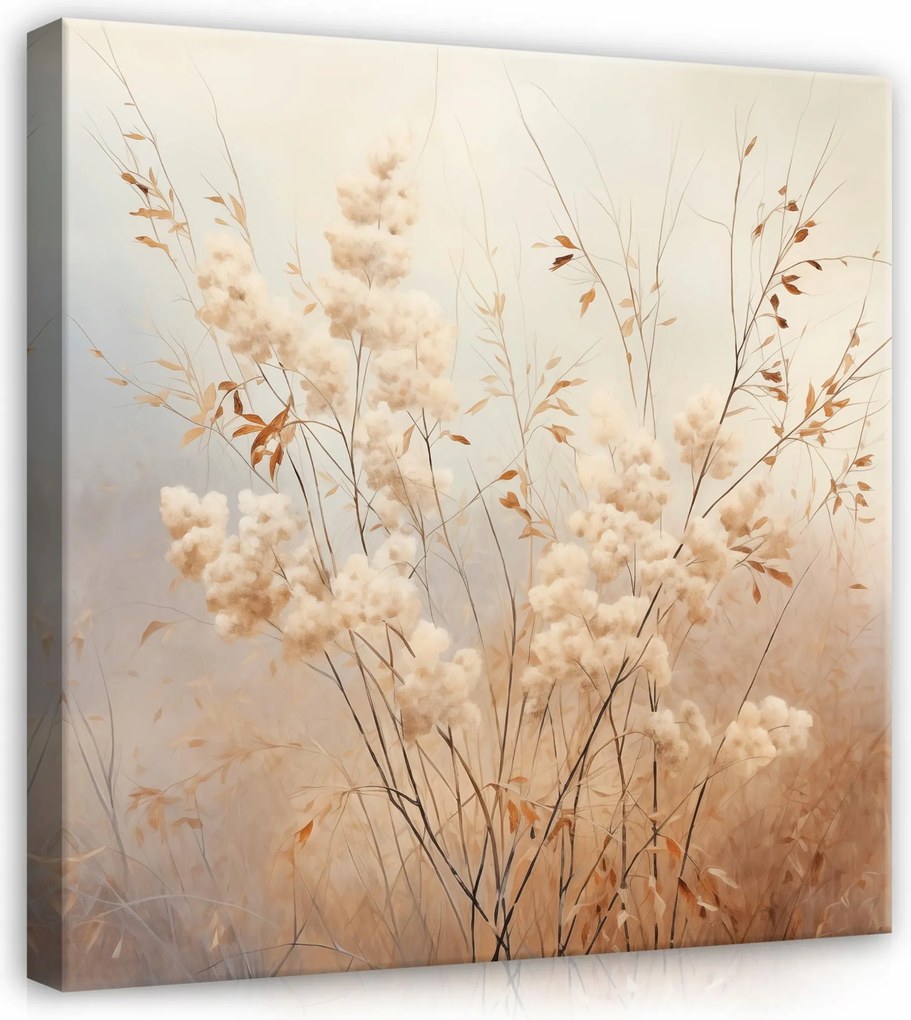 Vászonkép Boho Növények Bézs Modern Vászon Falra Hálószoba 40x40