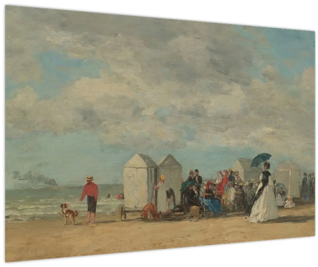 Kép - Eugène Boudin, Beach Scene, reprodukciók (90x60 cm)