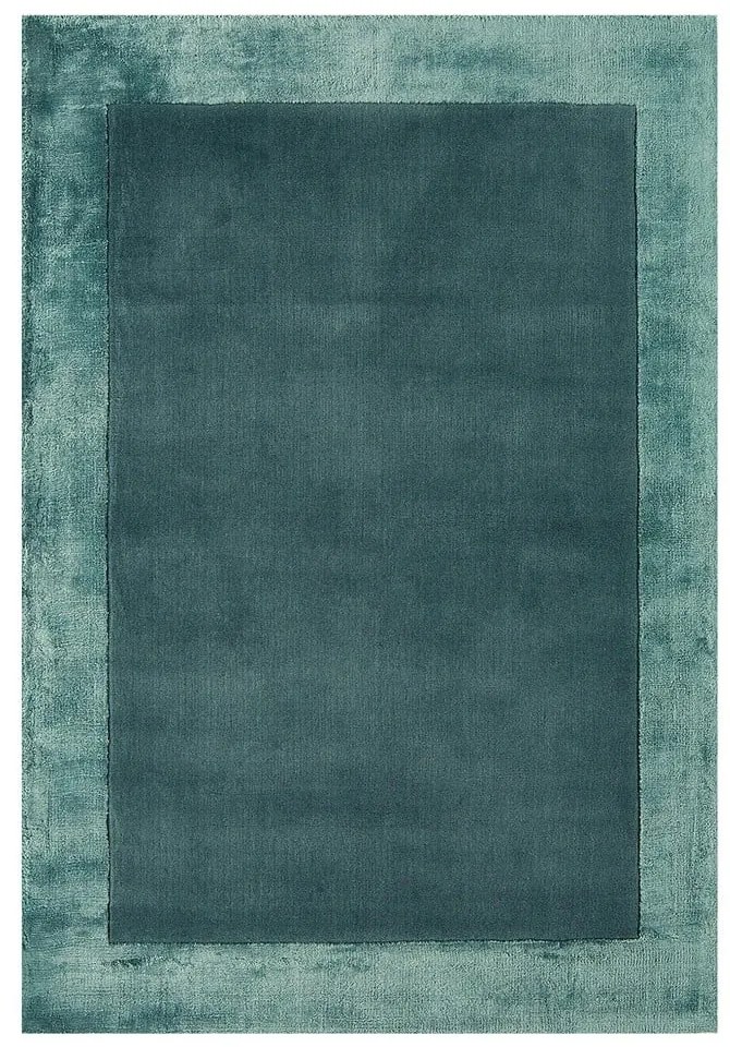 Petróleumkék kézi szövésű gyapjú keverék szőnyeg 80x150 cm Ascot – Asiatic Carpets
