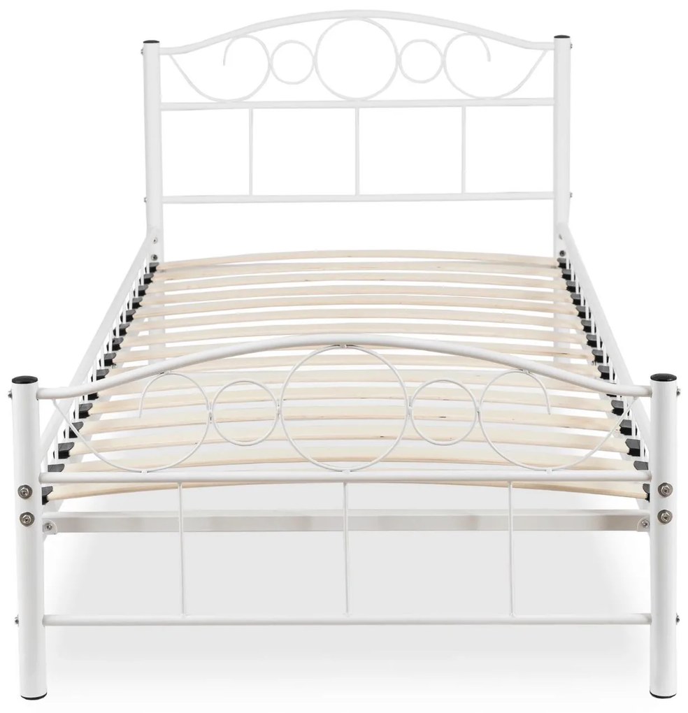 Fém ágy 90 cm Granjeros (fehér) (ágyráccsal). Akció -22%. 1119134