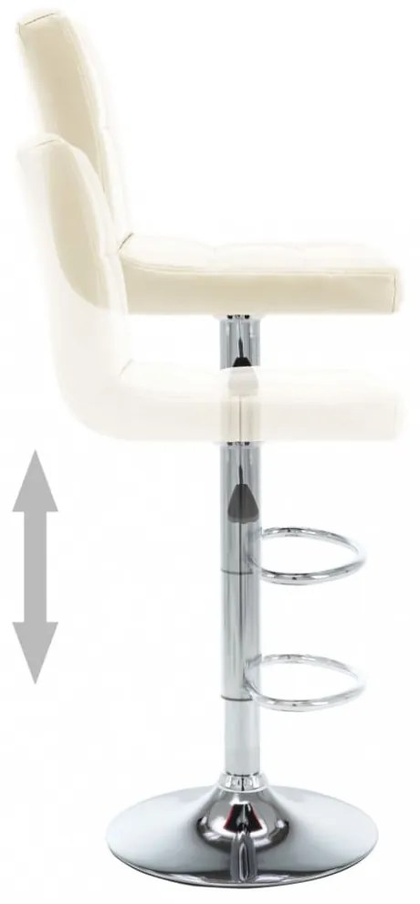 vidaXL 2 db krémszínű műbőr bárszék