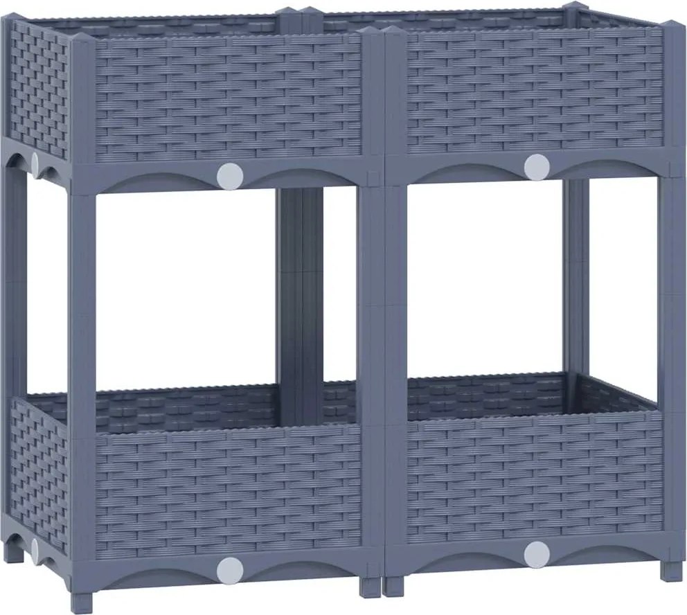 vidaXL polipropilén magaságyás 80 x 40 x 71 cm