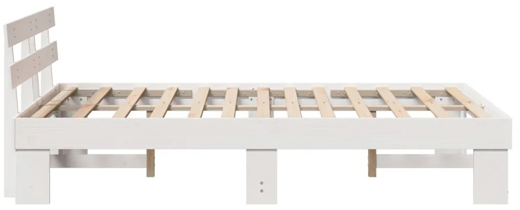 Ágykeret fejtámlával Fehér 135 x 190 cm