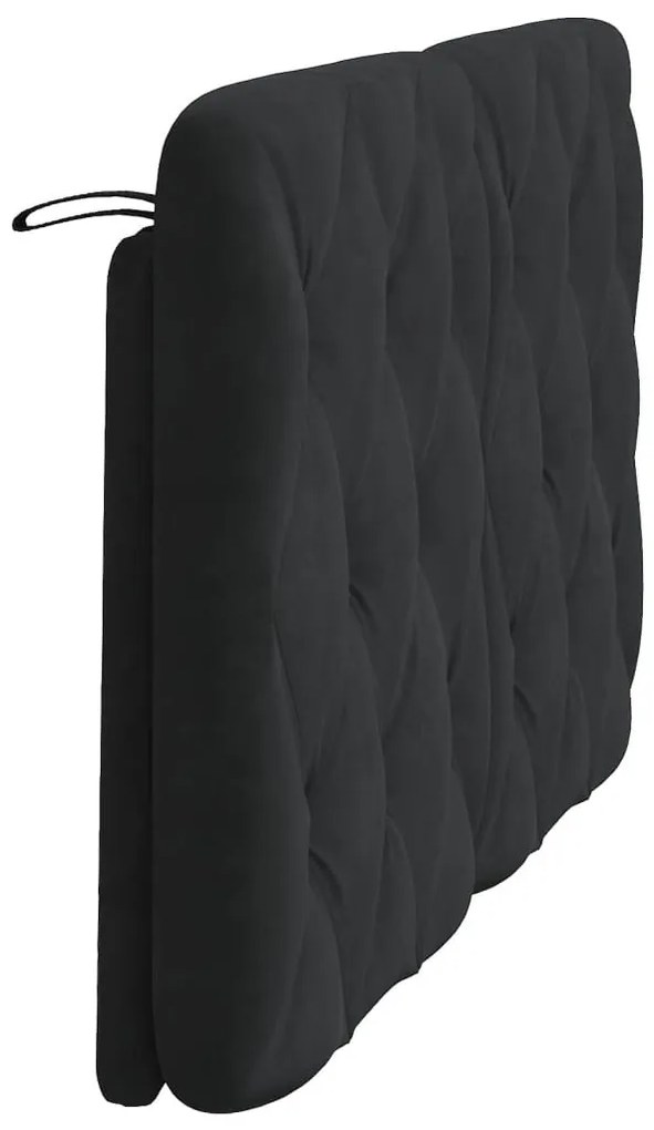 fekete bársony fejtámla párna 120 cm