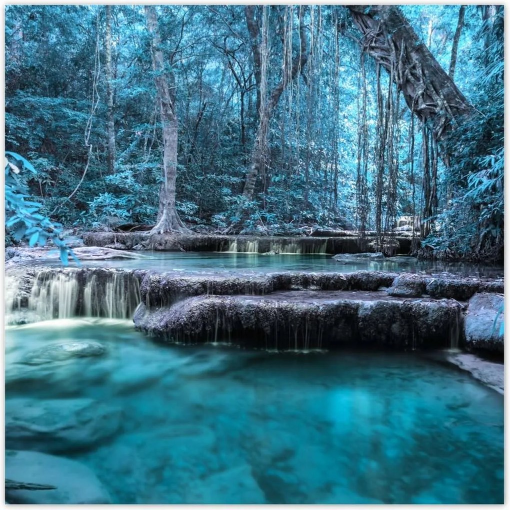 Poszterek 70x70 Erawan Kék vízesés