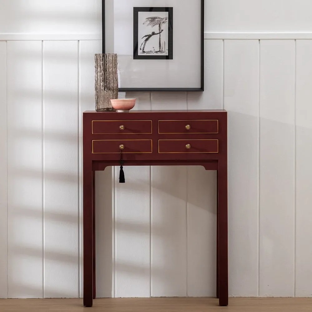 Barna konzolasztal 26x63 cm Diana – Ixia