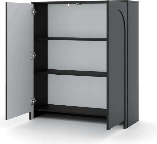 ARCO AR05 KOMODA WYSOKA 2D CZARNY/CZARNY 5W