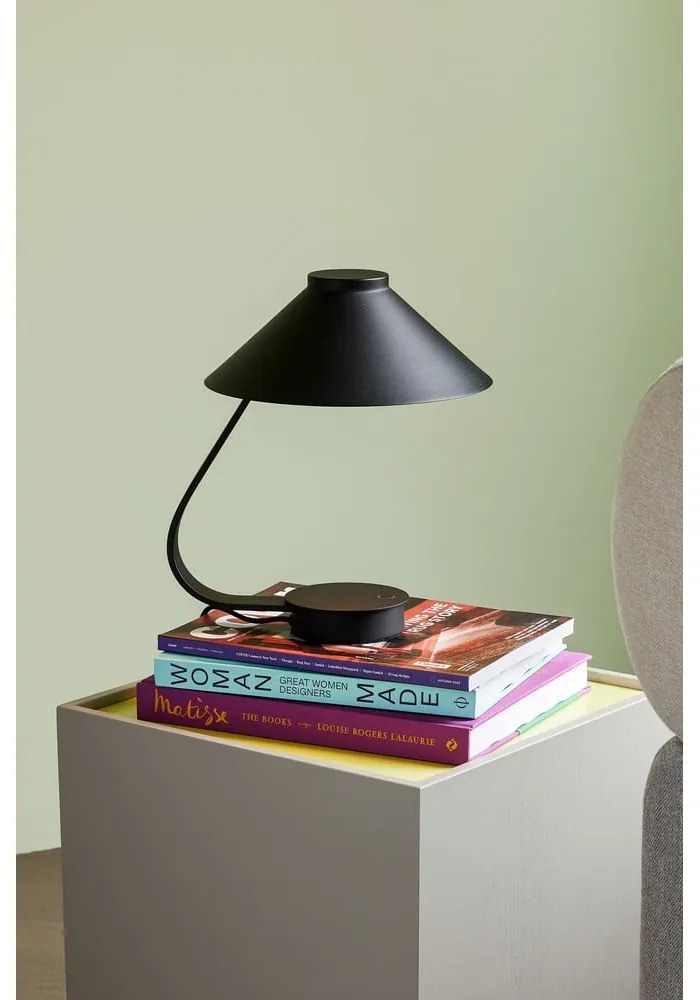 Fekete LED dimmelhető asztali lámpa (magasság 31 cm) Muri – Hübsch