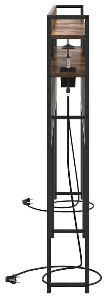 Fejtámla LED -es lámpákkal Füstölt tölgy 180 cm Faanyag