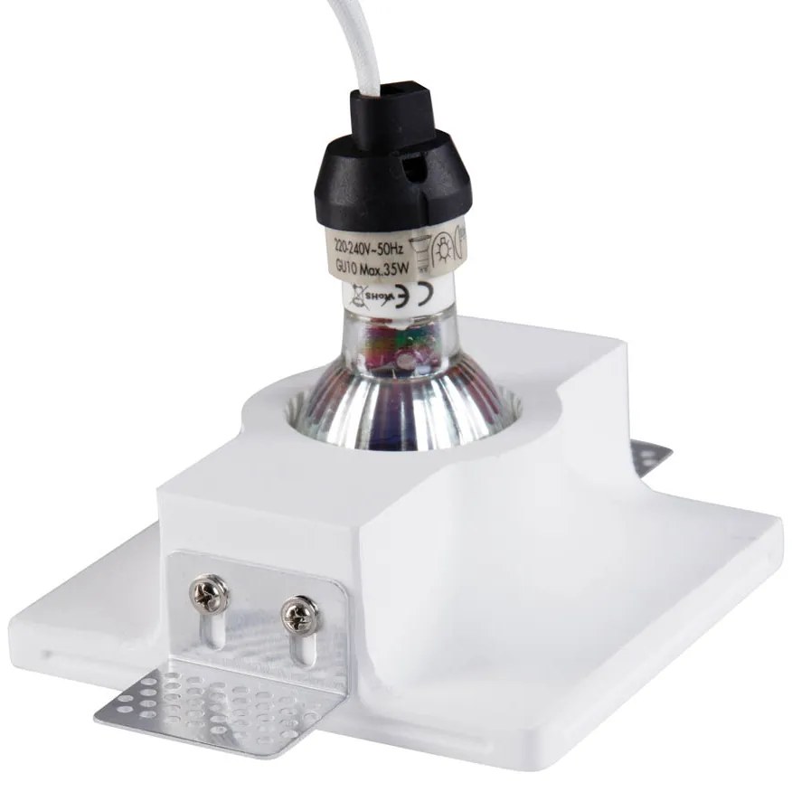 6 darabos süllyesztett spotlámpa készlet fehér 12 cm kerek - Gypsy Stucco