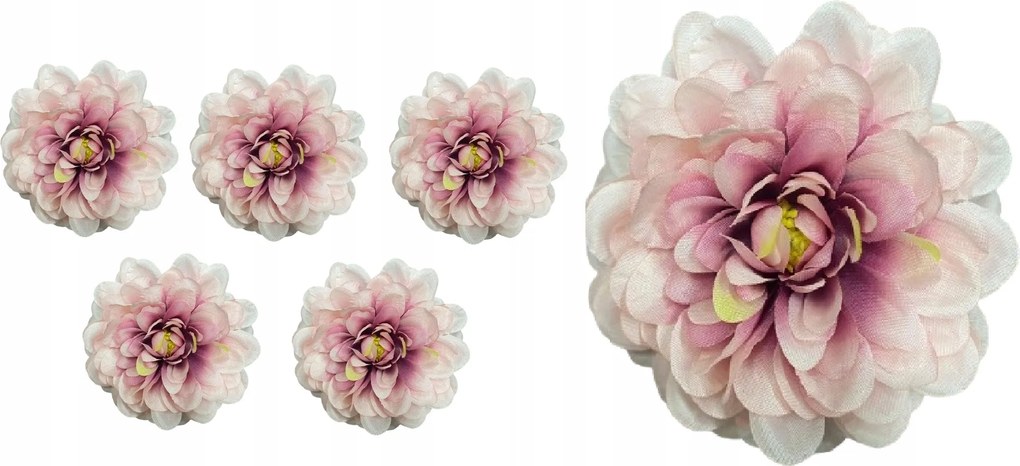 6x Dália Termékfej Ón Művirág Sírkőhöz otthonra