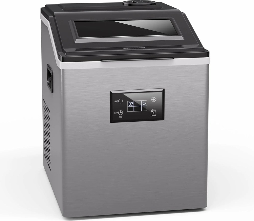 Klarstein FrostMaster, jégkészítő, 40 kg jégkocka naponta, rozsdamentes acél borító, LED kijelző, mellékelve jégkanál