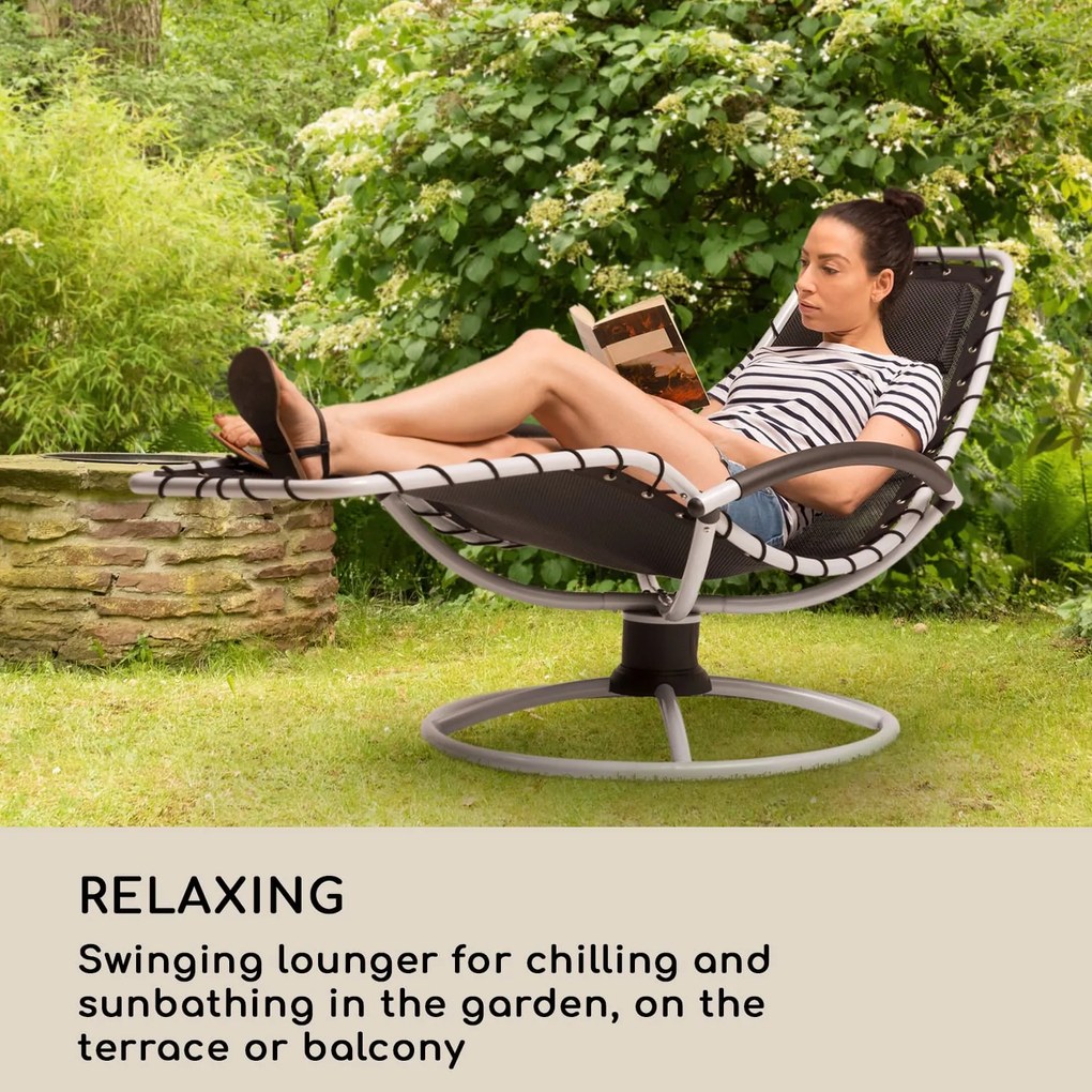 Blumfeldt The Chiller, hintaágy, 77x85x173 cm, 360 Comfort, ComfortMesh, fekete